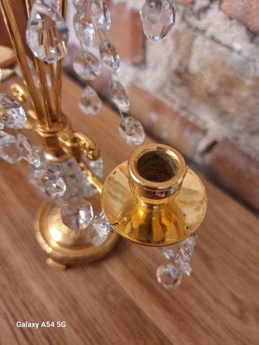 Dwuramienny świecznik vintage