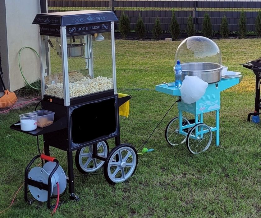 Dmuchańce, piana party, fontanna czekolady, popcorn, wata cukrowa