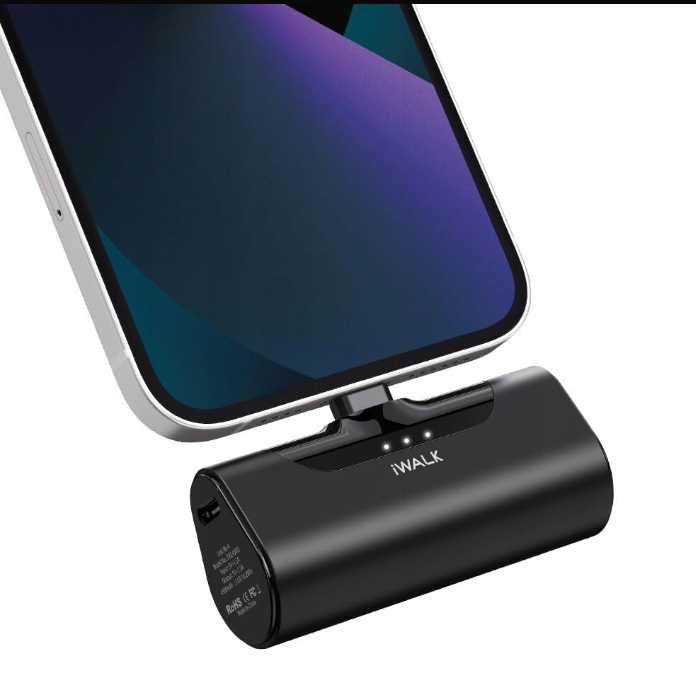 iWALK Mini Power Bank 4500mAh Czarny do Iphone złącze Lightning
