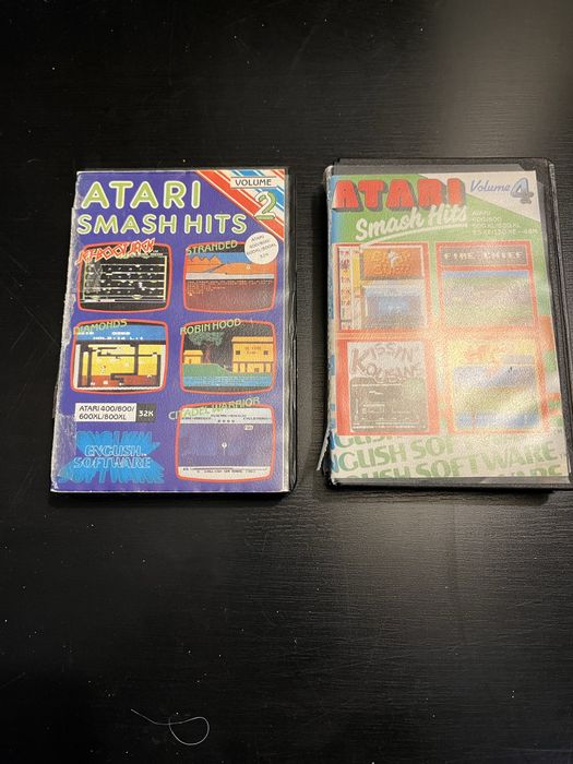 Atari 65 XE/XL kasety z grami Smash Hits vol.2 i vol.4