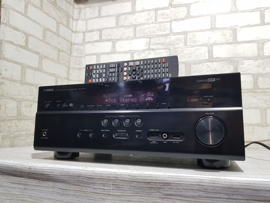 7.2 AV ресивер YAMAHA RX-V677, *7x150 Вт, HDMI, Wi-Fi, AirPlay, 4к,б/у
