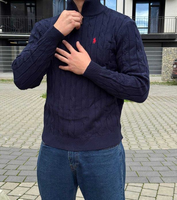 Светр POLO RALPH LAUREN чоловічий синій/чорний. Дуже якісно зроблений