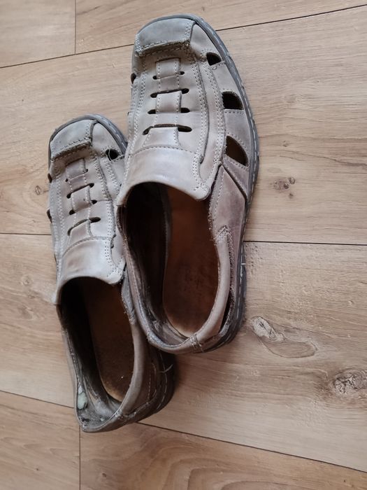 Sandały męskie skórzane rozm 43