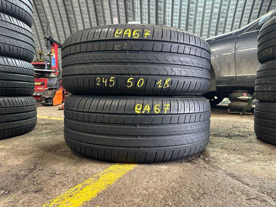 Шини б/у ЛІТО 245/50 R18 Pirelli Cinturato P7 75% пара R18 EA67-20