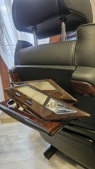 Lampki w drewnie bmw e38 plecki w drewnie skóra v12