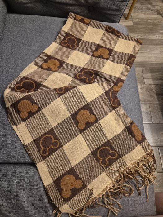 Szal szalik miś w misie nlw kratę nowy dwustronny