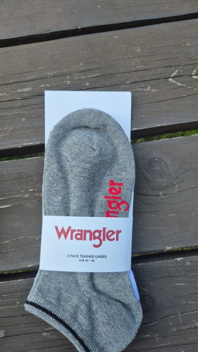 Wrangler skarpetki skarpety meskie 3 pary 3 pak szare czarne białe nowe