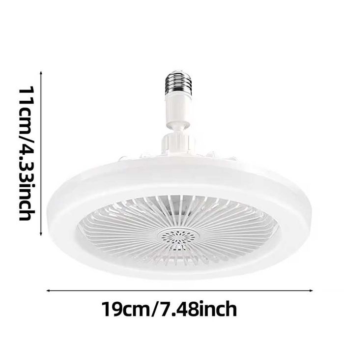Lampa sufitowa z wentylatorem – LED, Klasa A, E27