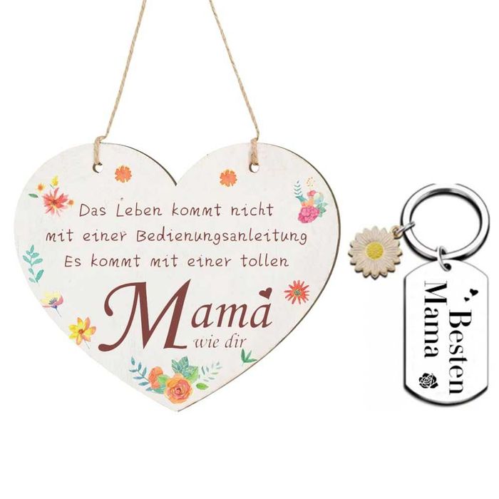 Brelok Mama, Prezent Urodzinowy dla Mamy po niemiecku