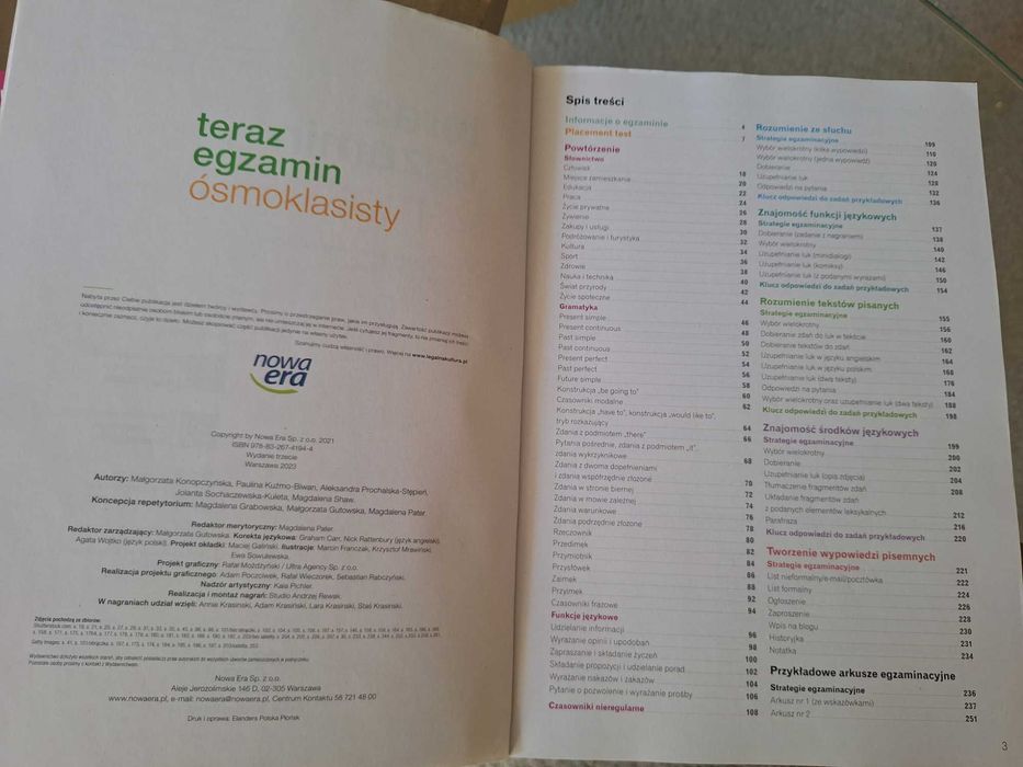 Język angielski repetytorium +arkusze egzamin ósmoklasisty Nowa Era