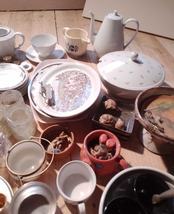 Stara porcelana i szkło zestaw 4