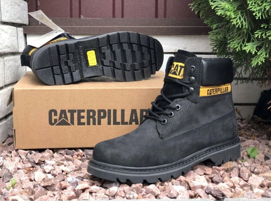 ‼️Зимние Ботинки Caterpillar Black з хутром 36-45