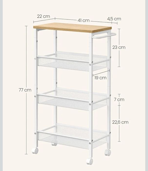 Biały reagał na kółkach