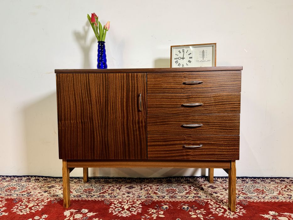 Komoda PRL 80-tka  Kieleckie FM lata 70 machoń mat vintage retro
