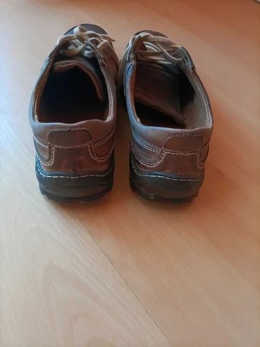 Buty męskie obuwie trekkingowe skóra brąz.