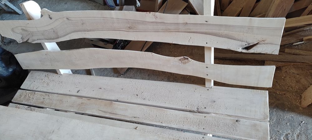 Zestaw ogrodowy drewniany stół + dwie ławki