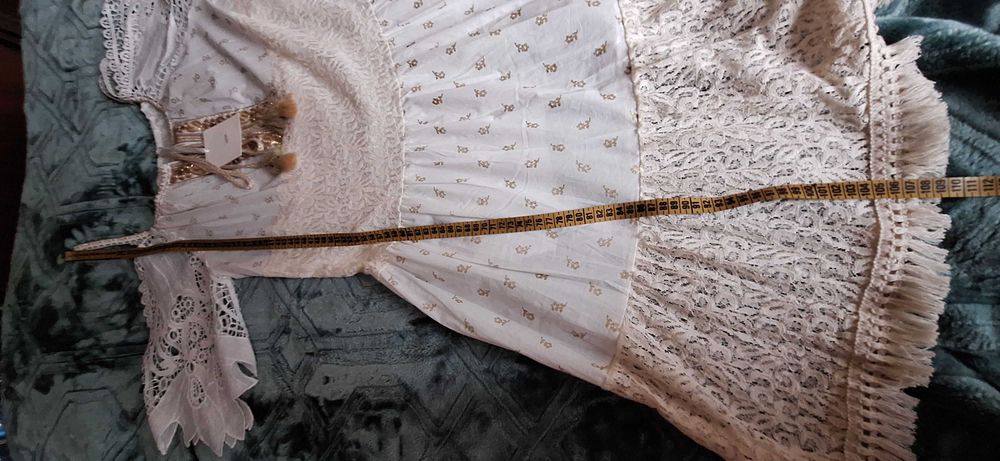 Sukienka boho biała, midi roz. XL