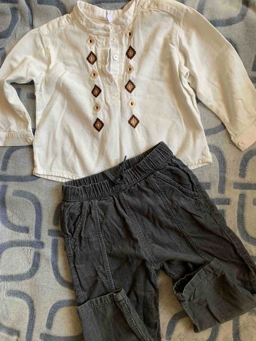 Лляна вишиванка на хлопчика 2-3 роки