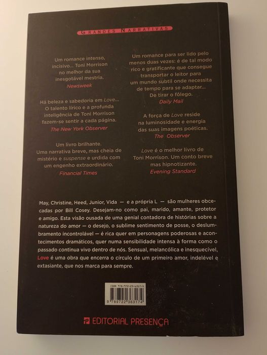 "Deus ajude a criança" e "Love" de Toni Morrison, editados pela Presença