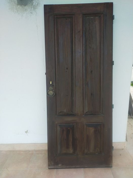 2 portas exterior para entrada madeira maciça