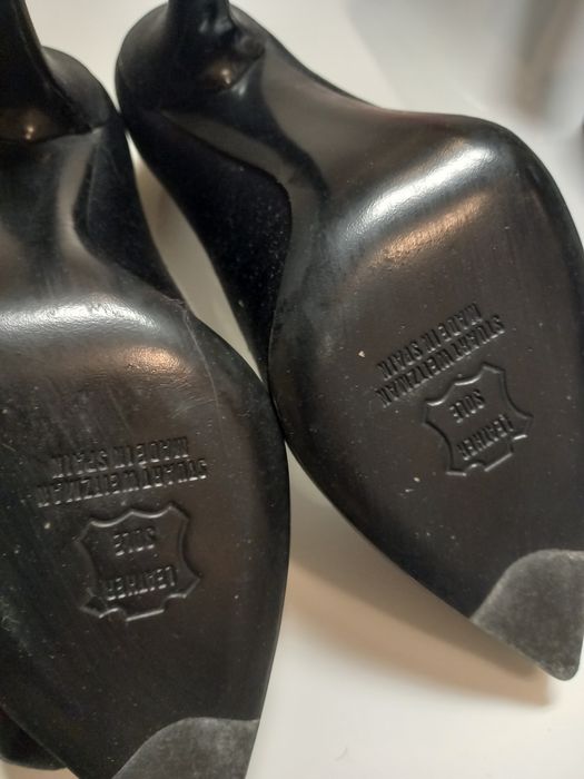 Saparos Stuart Weitzman -Rosario black satin35.5