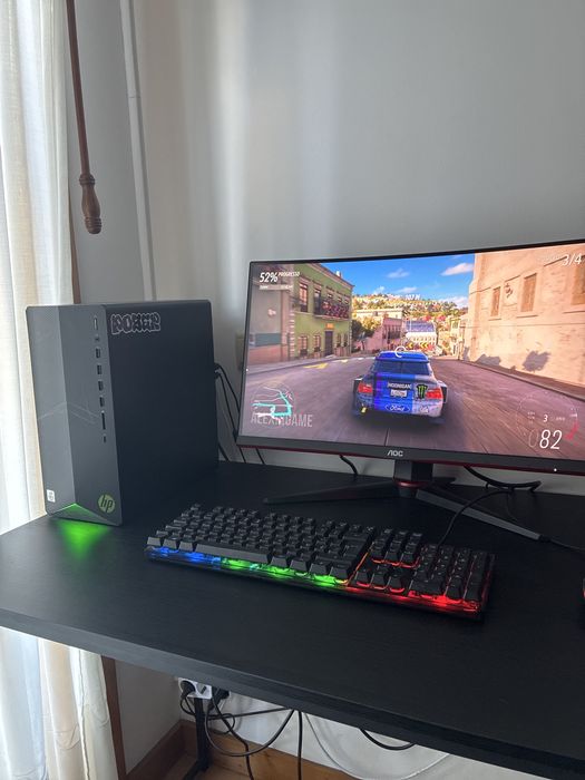 PC Gamer + Monitor  24″ 144Hz + Teclado e Rato GXT – Como Novo