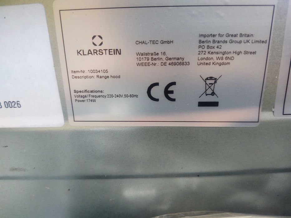 Alina okap kuchenny, 60 cm biały