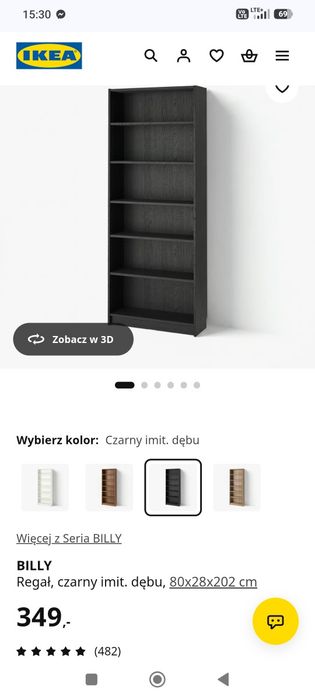 Regał Billy czarny