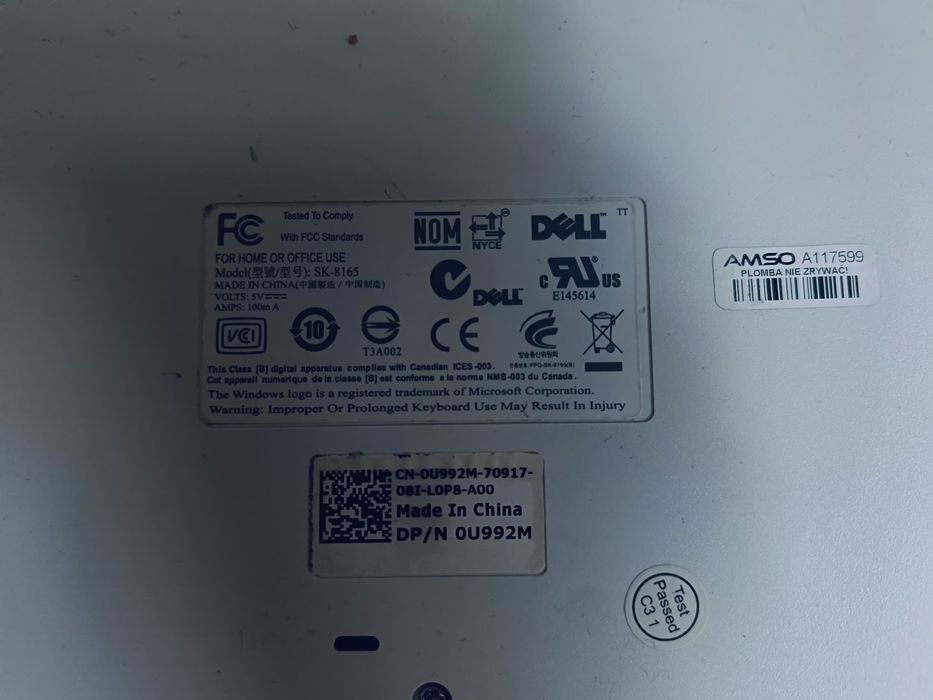 Klawiatura Dell biurowa