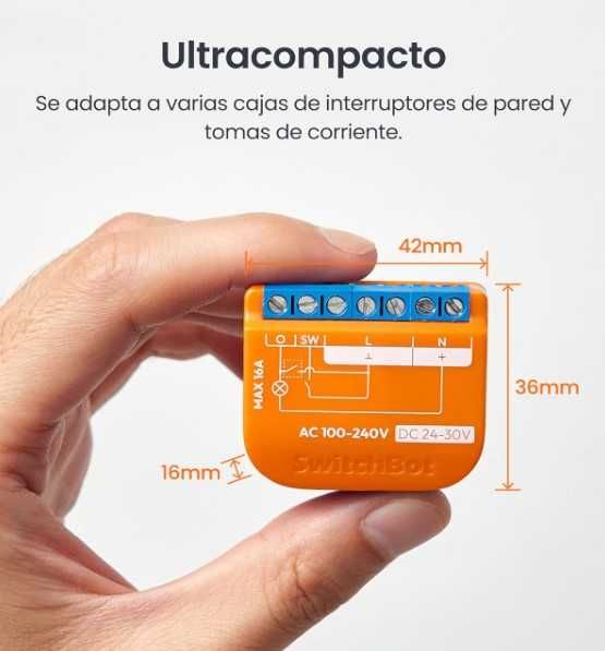 SwitchBot Matter 1 PM, mód. de relé inteligente com medição de energia
