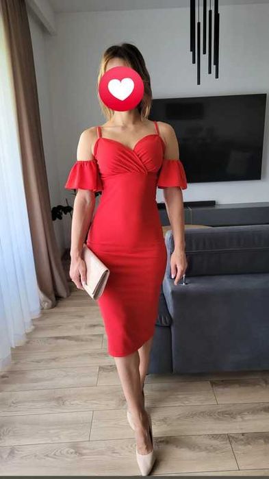 Czerwona sukienka hiszpanka, XS-S