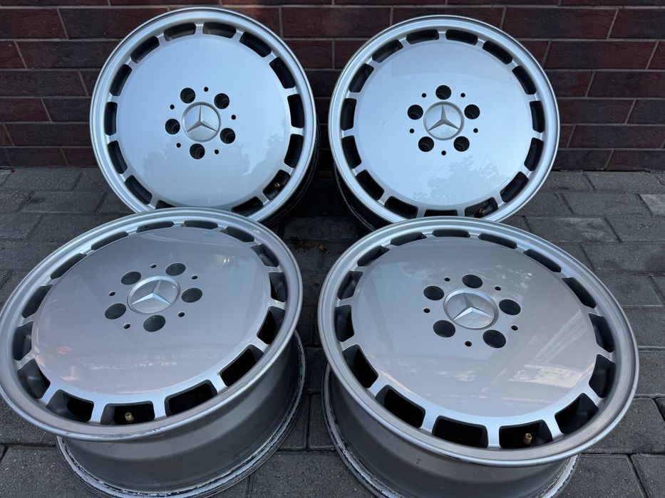 alu felgi mercedes s w140 16 7.5j et51 oryginał komplet proste gullideckel