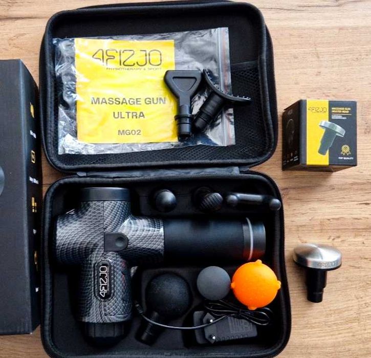 *NOWY* PISTOLET DO MASAŻU masażer massage gun pro do pleców stóp ciała wielofunkcyjny rozluźniający