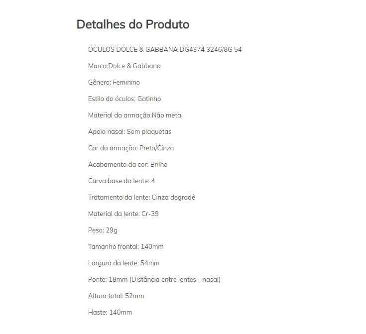 Oculos de Sol Dolce & Gabbana ORIGINAIS com Certificado de Garantia