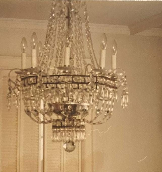 Candeeiro de tecto de cristal