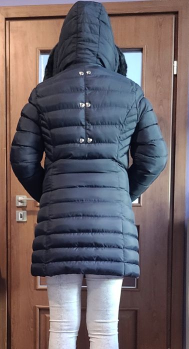 Kurtka zimowa płaszcz l/xl granat