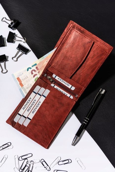 duży portfel męski ze skóry naturalnej - always wild