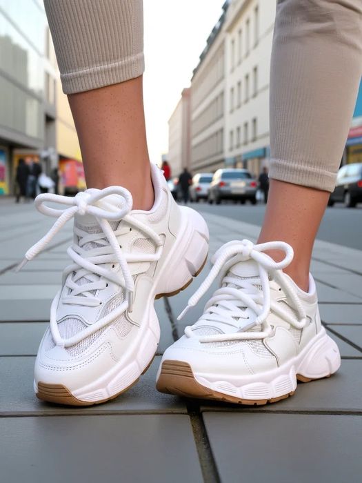 5 KOLORÓW 36 37 38 sneakersy 39 40 41 na platformie sznurowane adidasy