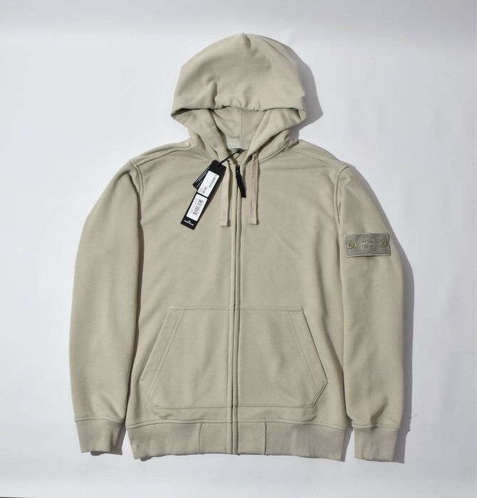 Зіп худі Stone Islans Beige Ghost | Кофта Стон Айленд Чоловіча Бежева | Унісекс