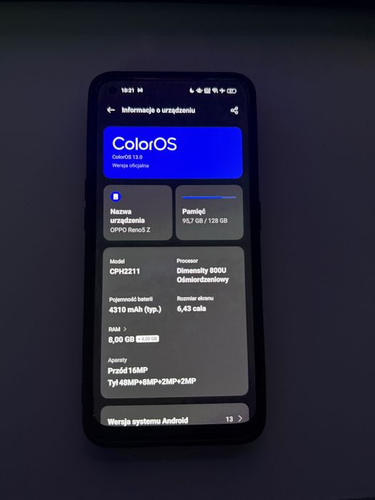 Oppo Reno 5Z 5G CPH2211 Cosmo Blue 8/128GB
