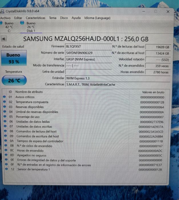 SSD Samsung PM991 256GB M.2 2242 PCIe NVMe в наявноті є 6 штук