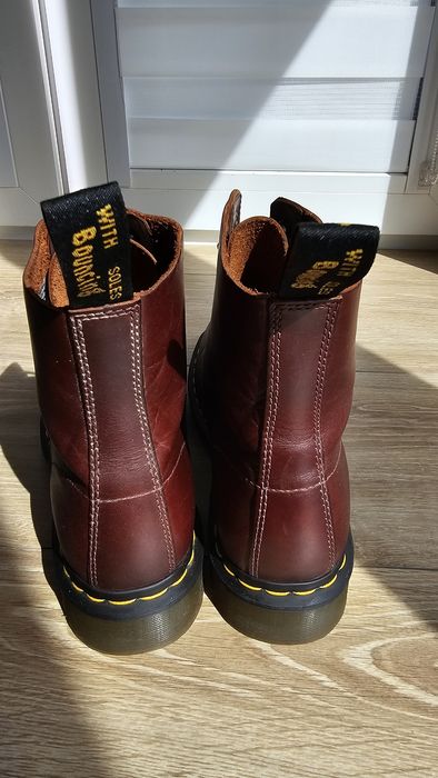 Buty Dr. Martens 1460 Pascal bordowe, brązowe, bardzo mało używane rozm.  42-43