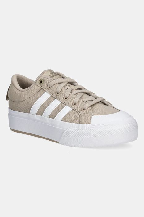 ADIDAS roz 39 oryginalne platforma sneakersy trampki beżowo białe nowe