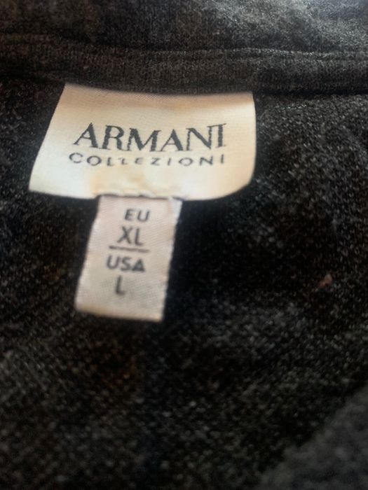 Armani Collezioni markowy szary męski sweter XL  viskoza , oryginał