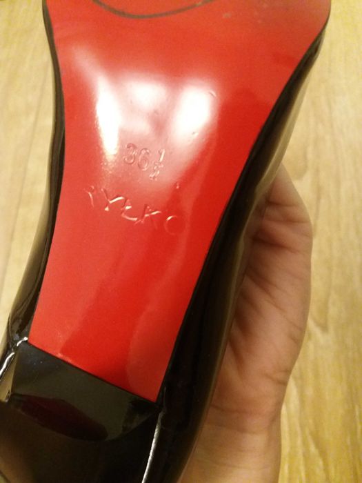 Skórzane czarne szpilki na obcasie RYŁKO rozmiar 36,5