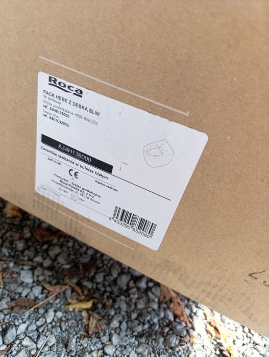 Подвесной унитаз Roca Ossa/Hebe Rimless с сиденьем SLIM Soft Close  , артикул A34H138000