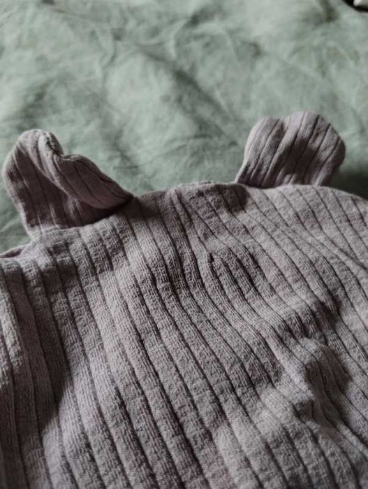 Czapka little flower z uszami i na uszy so cute r. 68 cm 3-6 MSC.