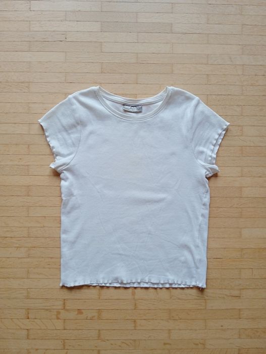 Biała koszulka top T-shirt Destination 146 152 (jak Zara Reserved H&M