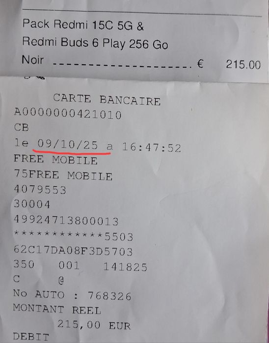 Telemóvel Redmi 15C
