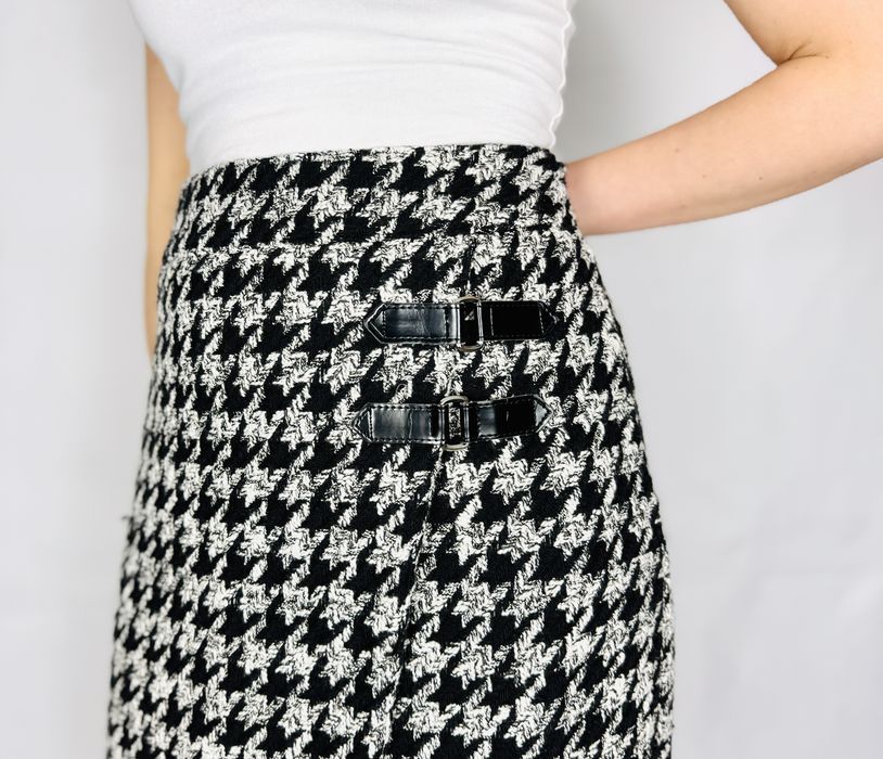Szaro‑czarna spódnica w pepitkę M 38